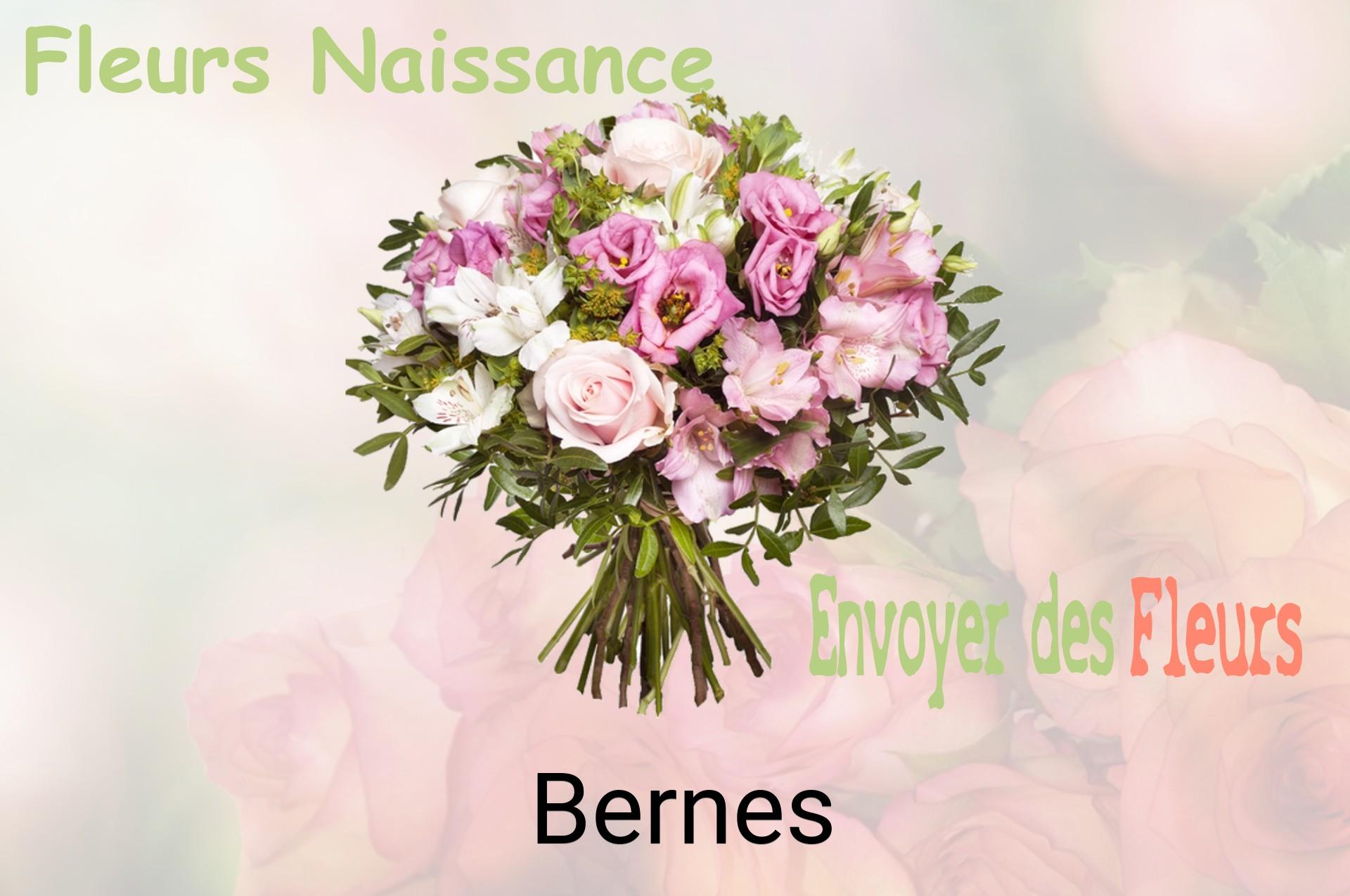 Bouquet de fleurs de naissance livré à Bernes